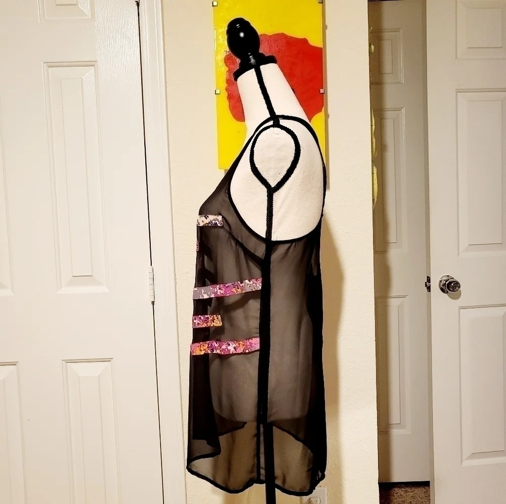 Sheer Racerback Long Tank - Picture 2 of 4